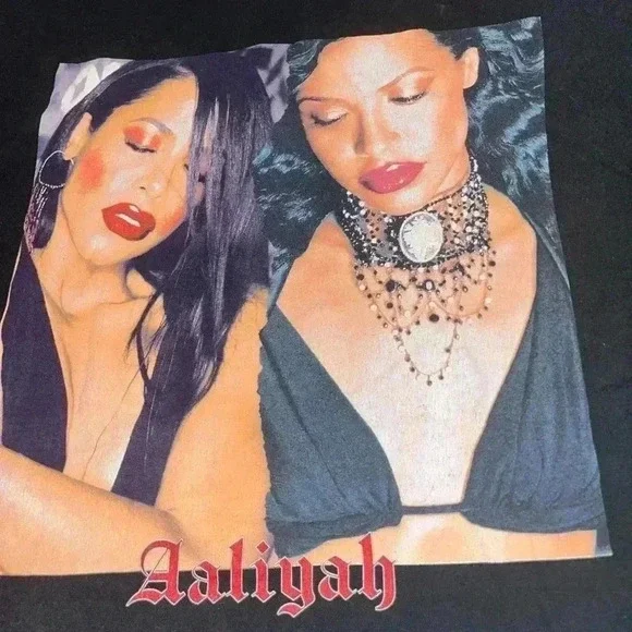 Aaliyah. Band tee t-shirt plus size R&B singer memorial - Picture 5 of 5